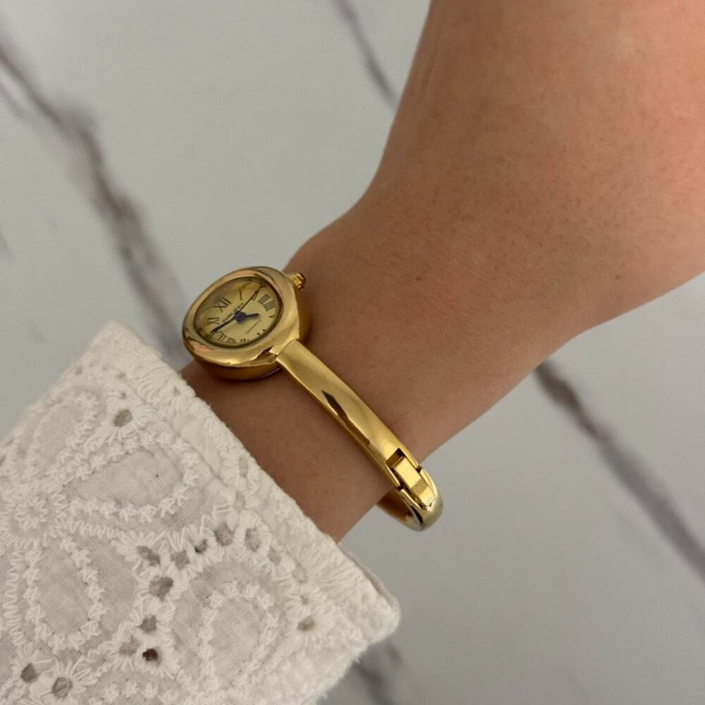 SKU:0249 Retro Gold Women Watch Bracelet Vintage vibe Stainless steel+ gift bag - Picture 6 of 6